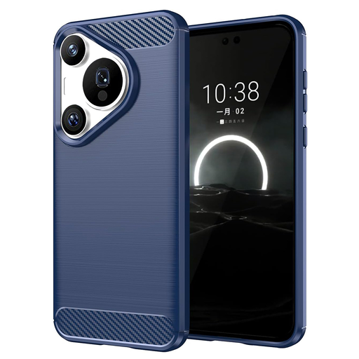 Techsuit - Szilikon Karbon - Huawei Pura 70 Pro - Kék tok Techsuit - Szilikon Karbon - Huawei Pura 70 Pro - Kék tok