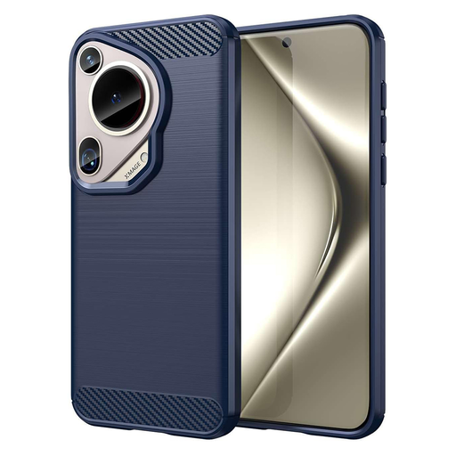 Techsuit - Karbon Szilikon - Huawei Pura 70 Ultra - Kék tok Techsuit - Karbon Szilikon - Huawei Pura 70 Ultra - Kék tok