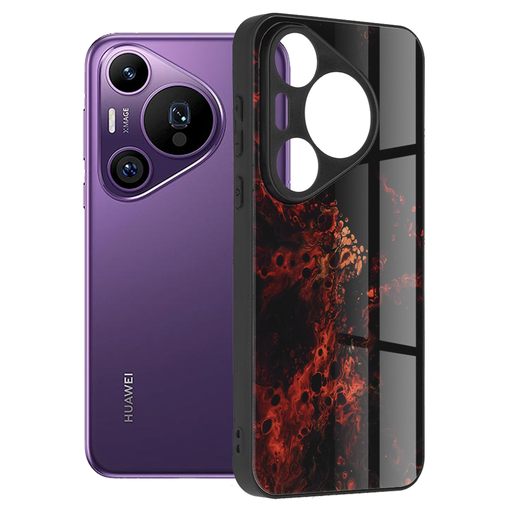  Techsuit - Glaze Sorozat - Huawei Pura 70 Pro - Vörös Köd tok