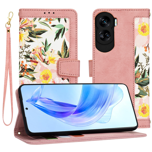 Techsuit - FlipCraft - Honor 90 Lite - Barátságos Rózsaszín tok Techsuit - FlipCraft - Honor 90 Lite - Barátságos Rózsaszín tok