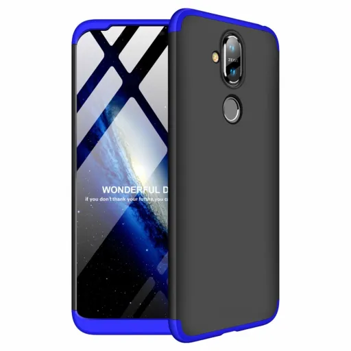 GKK 360 tok Nokia 8.1/ X7 fekete/kék GKK 360 tok Nokia 8.1/ X7 fekete/kék
