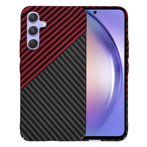  Techsuit - Carbonite Szálhéj - Samsung Galaxy A54 - Vörös Vortex tok