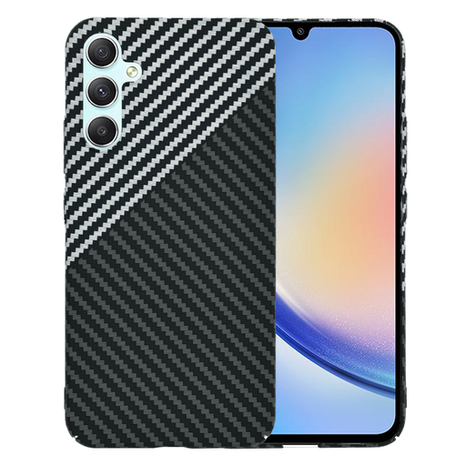  Techsuit - Carbonite FiberShell - Samsung Galaxy A34 5G - Lopakodó Szürke tok