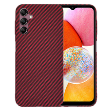  Techsuit - Karbonit SzálHéj - Samsung Galaxy A14 4G / A14 5G - Piros tok
