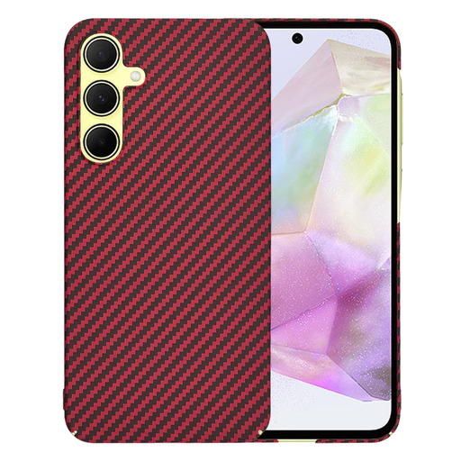 Techsuit - Karbonszálas burkolat - Samsung Galaxy A35 5G - Piros tok Techsuit - Karbonszálas burkolat - Samsung Galaxy A35 5G - Piros tok