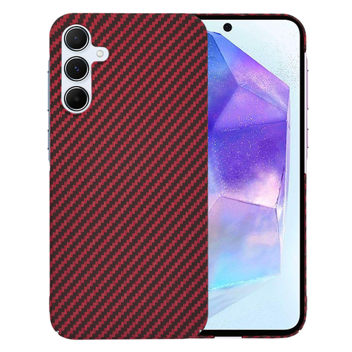 Techsuit - Karbonit SzálHéj - Samsung Galaxy A55 5G - Piros tok Techsuit - Karbonit SzálHéj - Samsung Galaxy A55 5G - Piros tok