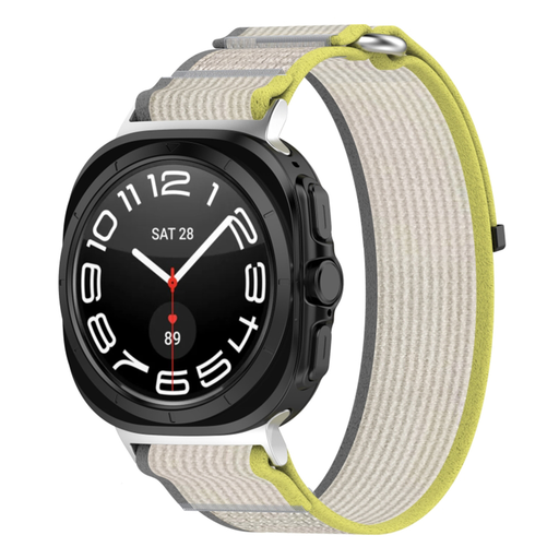 Techsuit - Óraszíj (W054) - Samsung Galaxy Watch Ultra 47mm - Sárga / Szürke  Techsuit - Óraszíj (W054) - Samsung Galaxy Watch Ultra 47mm - Sárga / Szürke
