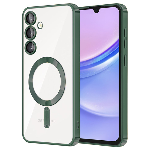Techsuit - Luxus Kristály MagSafe - Samsung Galaxy A15 4G / A15 5G - Mélyzöld tok Techsuit - Luxus Kristály MagSafe - Samsung Galaxy A15 4G / A15 5G - Mélyzöld tok