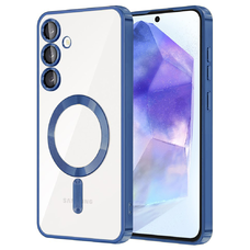  Techsuit - Luxus Kristály MagSafe - Samsung Galaxy A55 5G - Mélykék tok