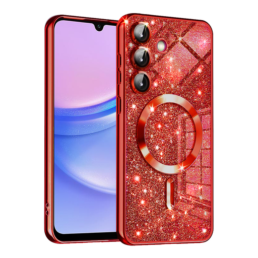 Techsuit - Luxus Csillogó MagSafe - Samsung Galaxy A15 4G / A15 5G - Piros tok Techsuit - Luxus Csillogó MagSafe - Samsung Galaxy A15 4G / A15 5G - Piros tok