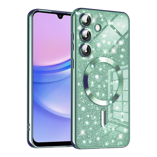 Techsuit - Luxus Csillogó MagSafe - Samsung Galaxy A15 4G / A15 5G - Világoszöld tok Techsuit - Luxus Csillogó MagSafe - Samsung Galaxy A15 4G / A15 5G - Világoszöld tok