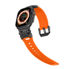  Techsuit - Óraszíj (W064) - Apple Watch 1/2/3/4/5/6/7/8/9/10/SE/SE 2/Ultra/Ultra 2 (42/44/45/46/49mm) - Fekete Titán Narancs - 1. kép