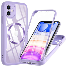  Techsuit - ColorVerse 360 MagSafe sorozat + Képernyővédő - iPhone 11 - Lila tok