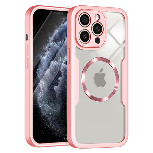  Techsuit - ColorVerse 360 MagSafe Sorozat + Képernyővédő - iPhone 11 Pro - Rózsaszín tok
