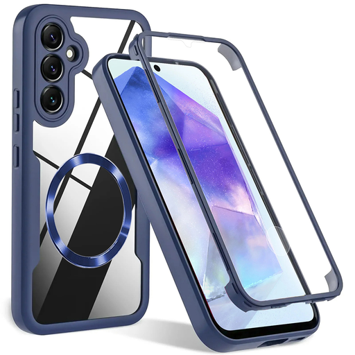 Techsuit - ColorVerse 360 MagSafe Sorozat + Képernyővédő - Samsung Galaxy S23 FE - Kék tok Techsuit - ColorVerse 360 MagSafe Sorozat + Képernyővédő - Samsung Galaxy S23 FE - Kék tok