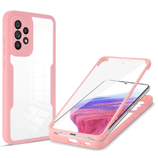  Techsuit - ColorVerse 360 sorozat + képernyővédő - Samsung Galaxy A53 5G - rózsaszín tok