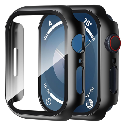 Techsuit - Defense360 Pro + Képernyővédő - Apple Watch 7 (45mm) - Fekete tok Techsuit - Defense360 Pro + Képernyővédő - Apple Watch 7 (45mm) - Fekete tok