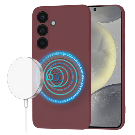  Techsuit - SoftFlex MagSafe - Samsung Galaxy S24 - Szilvaszínű Vörös tok