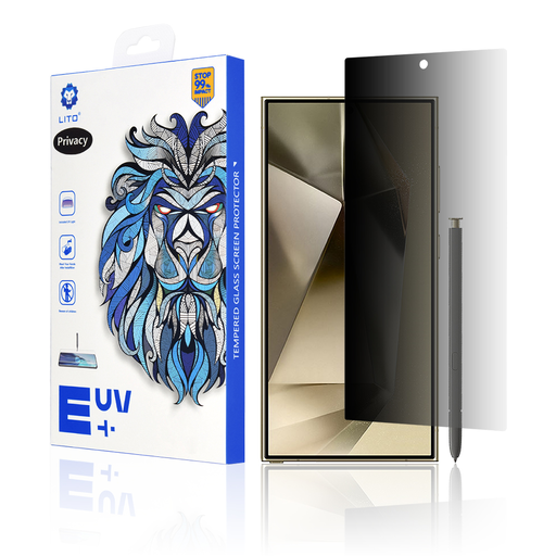 Lito - 3D UV Üveg - Samsung Galaxy S24 Ultra - Adatvédelmi üvegfólia Lito - 3D UV Üveg - Samsung Galaxy S24 Ultra - Adatvédelmi üvegfólia
