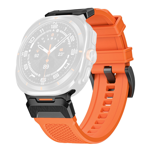  Techsuit - Óraszíj (W068) - Samsung Galaxy Watch Ultra 47mm - Narancssárga / Fekete