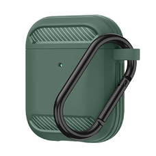  Techsuit - Karbon Szilikon - AirPods 1 / AirPods 2 számára - Zöld tok