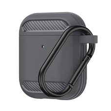  Techsuit - Szénszálas Szilikon - AirPods 1 / AirPods 2 - Szürke tok