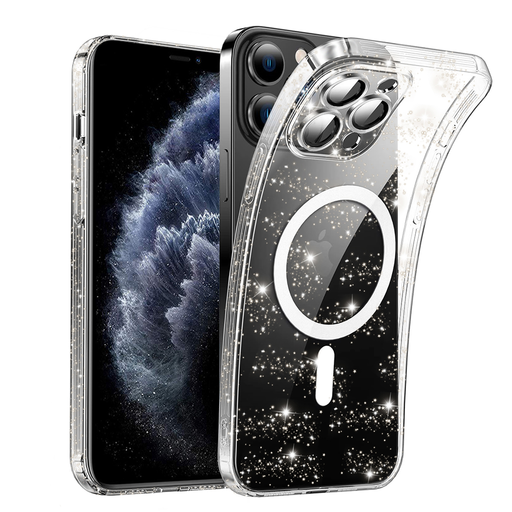 Techsuit - SparkleSkin MagSafe Sorozat - iPhone 11 Pro Max - Átlátszó tok Techsuit - SparkleSkin MagSafe Sorozat - iPhone 11 Pro Max - Átlátszó tok