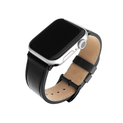 Fixed - Bőrszíj 32mm - Apple Watch 1/2/3/4/5/6/7/8/9/10/SE/SE 2 (38/40/41/42mm) - Fekete