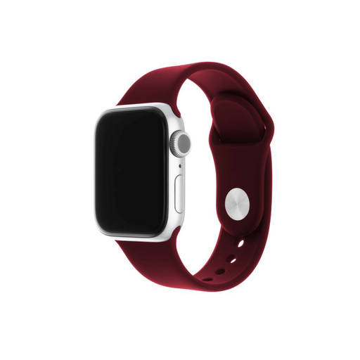  Fix - Szilikon Sport Szíj Készlet 35mm - Apple Watch 1/2/3/4/5/6/7/8/9/10/SE/SE 2/Ultra/Ultra 2 (42/44/45/46/49mm) - Bordó