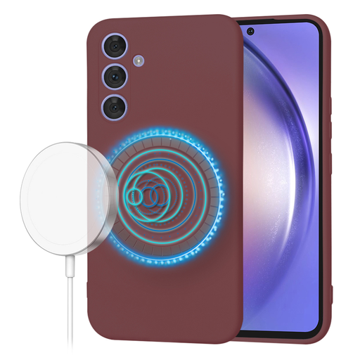 Techsuit - SoftFlex MagSafe - Samsung Galaxy A54 - Szilva Piros tok Techsuit - SoftFlex MagSafe - Samsung Galaxy A54 - Szilva Piros tok