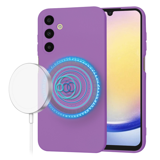 Techsuit - SoftFlex MagSafe - Samsung Galaxy A25 5G - Lila tok Techsuit - SoftFlex MagSafe - Samsung Galaxy A25 5G - Lila tok