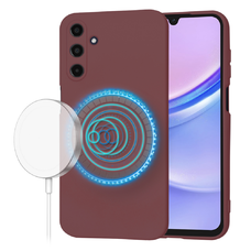  Techsuit - SoftFlex MagSafe - Samsung Galaxy A15 4G / A15 5G - Szilvapiros tok