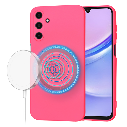 Techsuit - SoftFlex MagSafe - Samsung Galaxy A15 4G / A15 5G - Forró pink tok Techsuit - SoftFlex MagSafe - Samsung Galaxy A15 4G / A15 5G - Forró pink tok