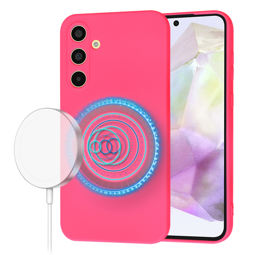 Techsuit - SoftFlex MagSafe - Samsung Galaxy A35 5G - Forró Pink tok Techsuit - SoftFlex MagSafe - Samsung Galaxy A35 5G - Forró Pink tok