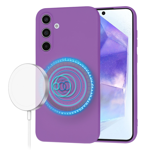 Techsuit - SoftFlex MagSafe - Samsung Galaxy A55 5G - Lila tok Techsuit - SoftFlex MagSafe - Samsung Galaxy A55 5G - Lila tok