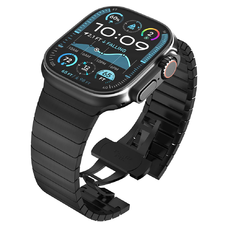  Techsuit - Óraszíj (W012) - Apple Watch 1/2/3/4/5/6/7/8/9/10/SE/SE 2 (38/40/41/42 mm) - Fekete