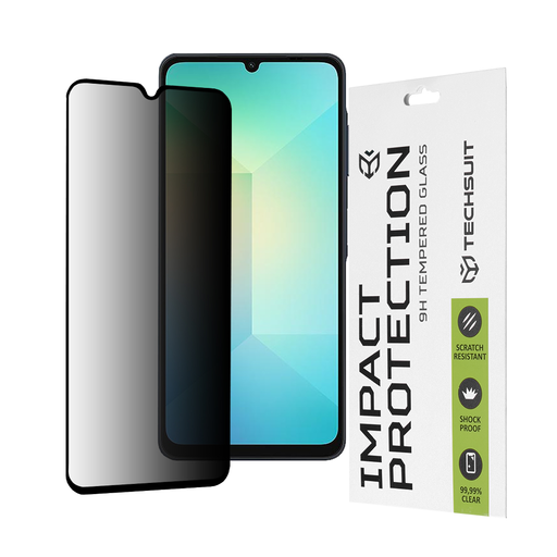  Techsuit - 111D Privacy Teljes Ragasztás - Samsung Galaxy A26 5G - Fekete üvegfólia