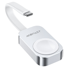  Acefast - Okosóra Vezeték nélküli Töltő (E21) - iWatch-hoz, 5W, Type-C Kábellel, Széleskörű Kompatibilitás, Hordozható - Ezüst