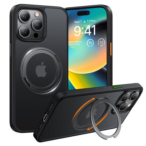 Torras - Ostand Pro sorozat - iPhone 15 Pro - Fekete tok Torras - Ostand Pro sorozat - iPhone 15 Pro - Fekete tok