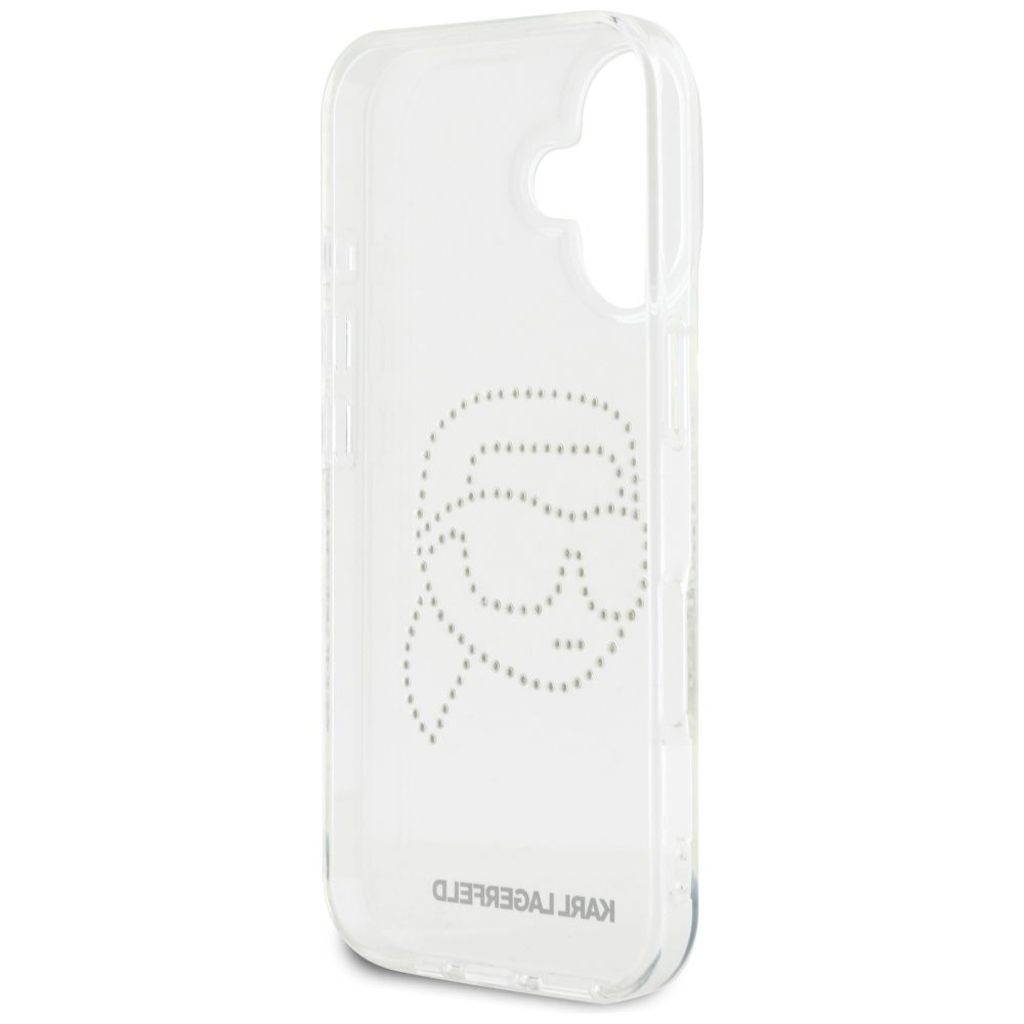  IPHONE 16 átlátszó tok KARL LAGERFELD KLHCP16SHKHDCELT (IML Kövek K Fej) tok - 14
