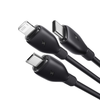 Baseus Ultra-Fast One-for-Three Gyors Töltőkábel USB-A M+L+C 3.5A 0.8m Kozmikus Fekete - 0. kép