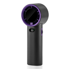  Techsuit - Prémium Kézi Ventilátor (K38) - Hordozható, Állítható, Újratölthető, Digitális Kijelzővel, 4000mAh - Fekete