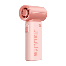  JisuLife - Prémium kézi ventilátor (Life9) - LED digitális kijelzővel, 3600mAh, Type-C, 5 fokozatú szélsebesség - Rózsaszín
