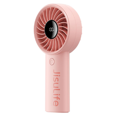  JisuLife - Prémium Kézi Ventilátor (Life4) - LED Digitális Kijelzővel, 3600mAh, 5 Szélsebesség - Rózsaszín