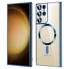  Techsuit - Luxus Kristály MagSafe - Samsung Galaxy S21 Ultra 5G - Mély Kék tok