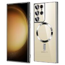  Techsuit - Luxus Kristály MagSafe - Samsung Galaxy S21 Ultra 5G - Ezüst tok