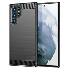  Techsuit - Karbon Szilikon - Samsung Galaxy S22 Ultra - Fekete tok