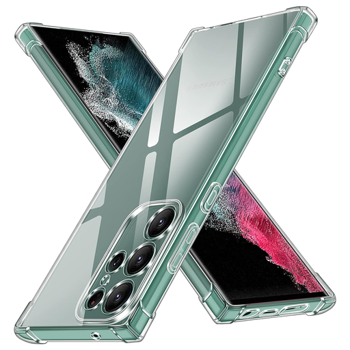 Techsuit - Ütésálló Átlátszó Szilikon - Samsung Galaxy S22 Ultra 5G - Átlátszó tok Techsuit - Ütésálló Átlátszó Szilikon - Samsung Galaxy S22 Ultra 5G - Átlátszó tok