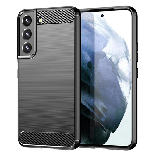 Techsuit - Szénszálas Szilikon - Samsung Galaxy S22 - Fekete tok Techsuit - Szénszálas Szilikon - Samsung Galaxy S22 - Fekete tok