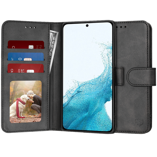 Techsuit - Napló könyv - Samsung Galaxy S22 5G - Fekete tok Techsuit - Napló könyv - Samsung Galaxy S22 5G - Fekete tok